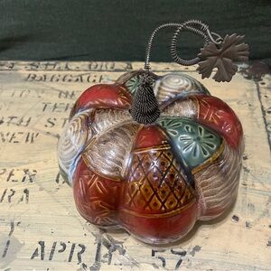 Multicolor Ceramic Pumpkin Decor